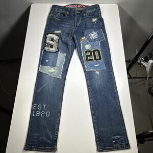 Smuggler’s Moon Jeans Men’s 32x32 Distressed Patchwork Denim Streetwear
